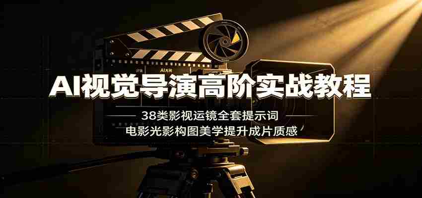 AI视觉导演高阶实战教程：38类影视运镜全套提示词，电影光影构图美学提升成片质感-金启创业网 - 网上赚钱方法教程大全 - www.jinqi6.top
