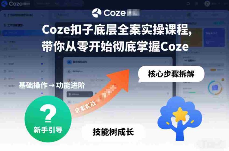Coze扣子底层全案实操课程，带你从零开始彻底掌握Coze（更新7月）-金启创业网 - 网上赚钱方法教程大全 - www.jinqi6.top