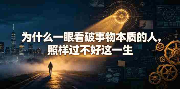 付费文章：为什么一眼看破事物本质的人，照样过不好这一生-金启创业网 - 网上赚钱方法教程大全 - www.jinqi6.top