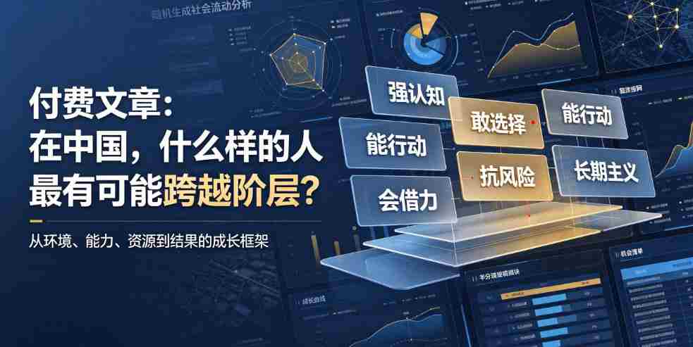 付费文章：在中国，什么样的人最有可能跨越阶层？-金启创业网 - 网上赚钱方法教程大全 - www.jinqi6.top