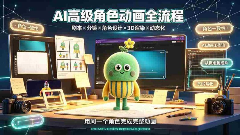（19304期）AI高级角色动画全流程：剧本×分镜×角色设计×3D渲染×动态化，从概念到成片一站式教学-金启创业网 - 网上赚钱方法教程大全 - www.jinqi6.top