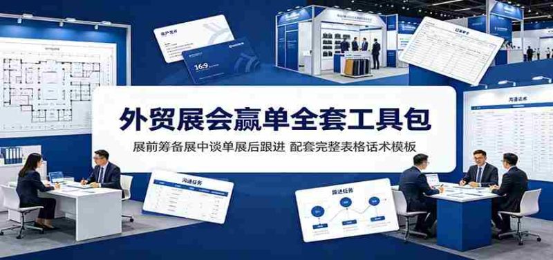 外贸展会赢单全套工具包：展前筹备展中谈单展后跟进，配套完整表格话术模板-金启创业网 - 网上赚钱方法教程大全 - www.jinqi6.top
