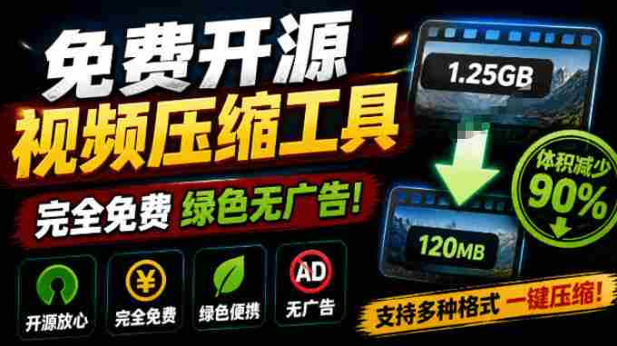 Github开源视频压缩瘦身工具，轻松压缩90%，并保持画质清晰，完全免费绿色无广告！VideoSlim-金启创业网 - 网上赚钱方法教程大全 - www.jinqi6.top