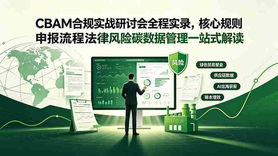 （19235期）CBAM合规实战研讨会全程实录，核心规则申报流程法律风险碳数据管理一站式解读-金启创业网 - 网上赚钱方法教程大全 - www.jinqi6.top