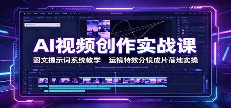 AI视频创作实战课：图文提示词系统教学，运镜特效分镜成片落地实操-金启创业网 - 网上赚钱方法教程大全 - www.jinqi6.top