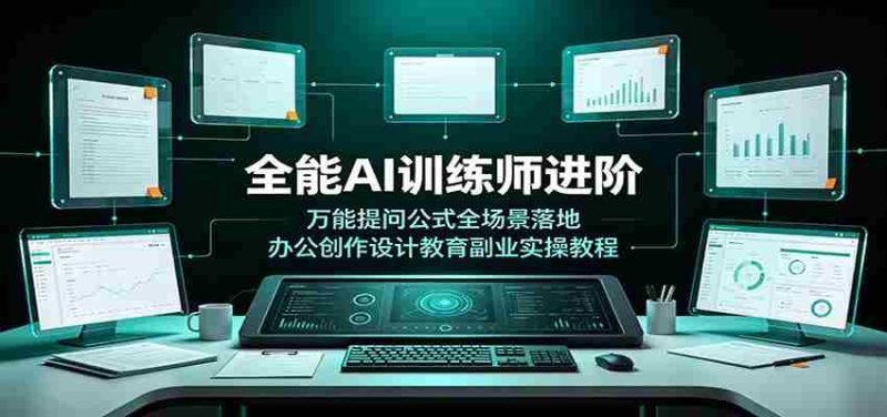 全能AI训练师进阶：万能提问公式全场景落地，办公创作设计教育副业实操教程-金启创业网 - 网上赚钱方法教程大全 - www.jinqi6.top