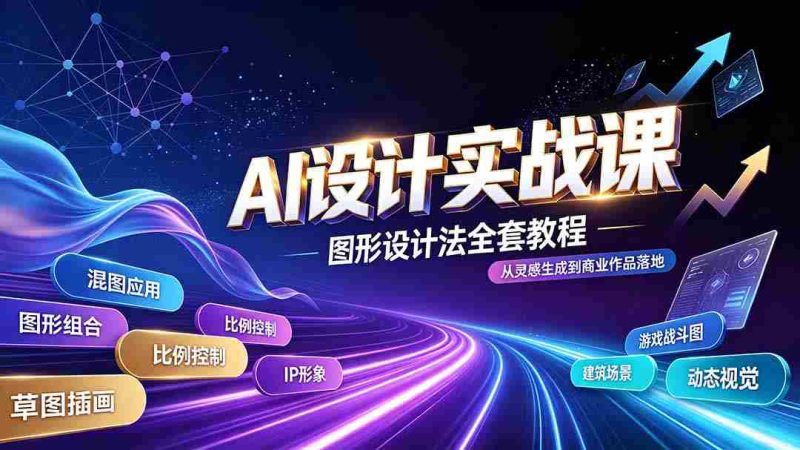 （19554期）AI设计实战课｜图形设计法全套教程，解锁AI工作流技法，精通插画IP、建筑、游戏视觉创作-金启创业网 - 网上赚钱方法教程大全 - www.jinqi6.top