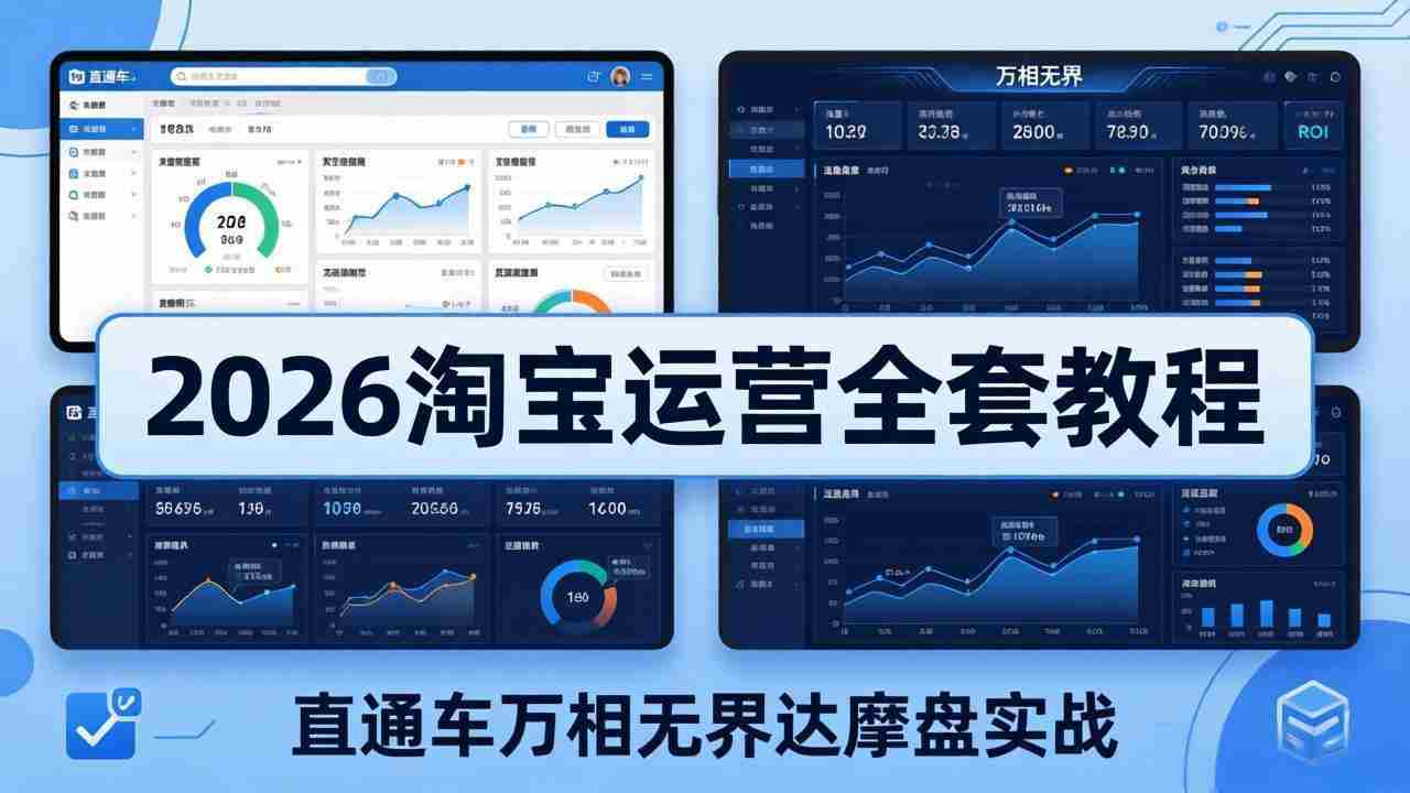 （19288期）2026淘宝运营全套教程(更新7月)，直通车万相无界达摩盘实战，从基础到进阶提升流量转化-金启创业网 - 网上赚钱方法教程大全 - www.jinqi6.top